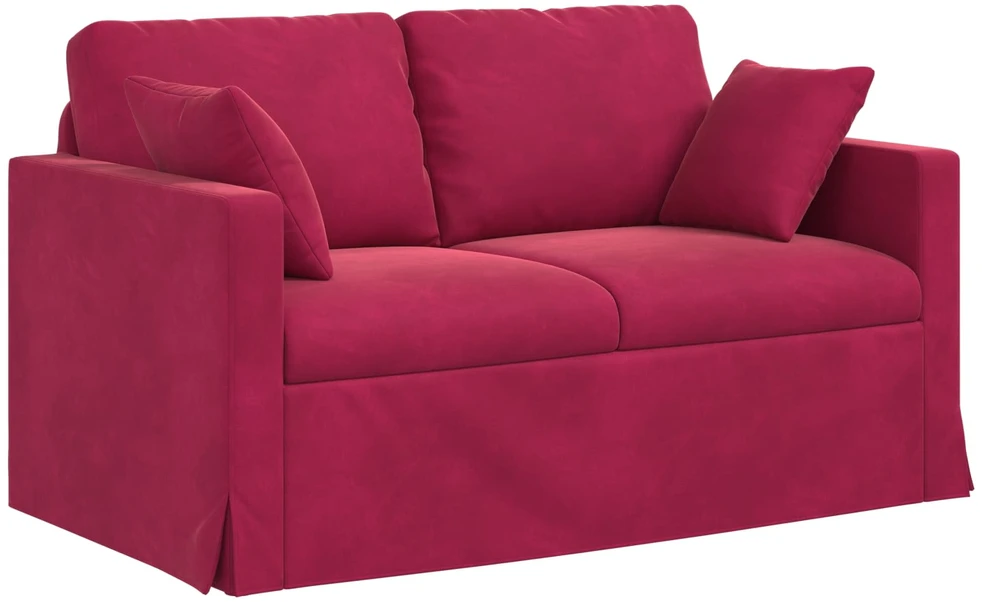 Sofa Sofos komplektas 2 vnt. Vyno raudona Aksomas