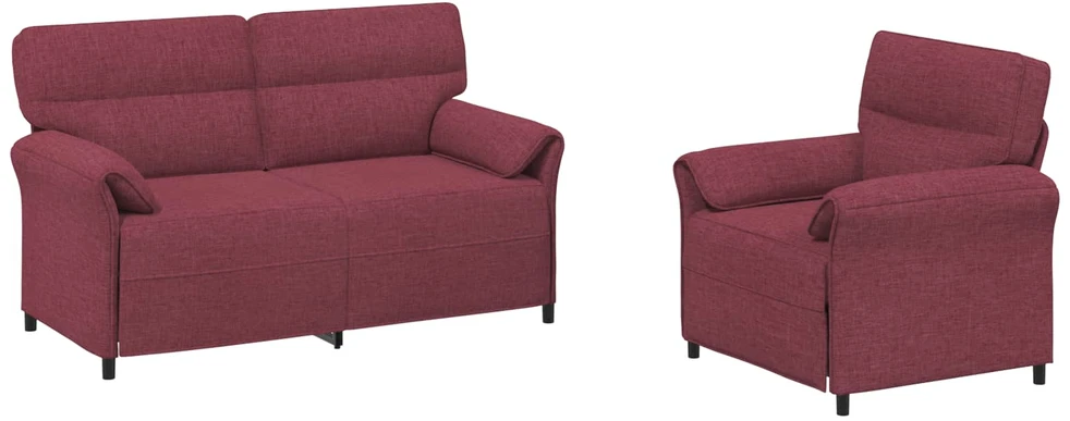 Sofa Sofos komplektas 2 vnt. Vyno raudona Audinys