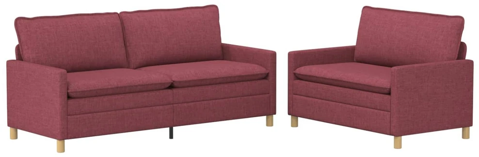 Sofa Sofos komplektas 2 vnt. Vyno raudona Audinys