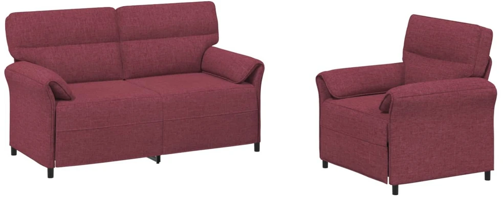 Sofa Sofos komplektas 2 vnt. Vyno raudona Audinys