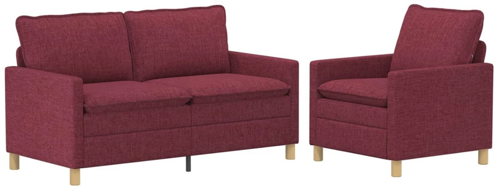 Sofa Sofos komplektas 2 vnt. Vyno raudona Audinys