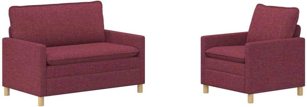 Sofa Sofos komplektas 2 vnt. Vyno raudona Audinys