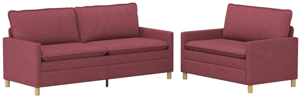 Sofa Sofos komplektas 2 vnt. Vyno raudona Audinys