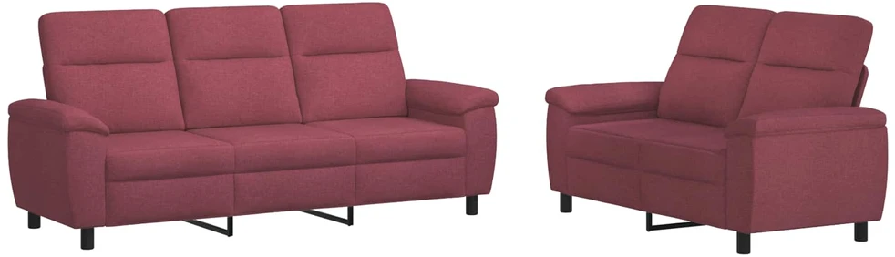 Sofa Sofos komplektas 2 vnt. Vyno raudona Audinys