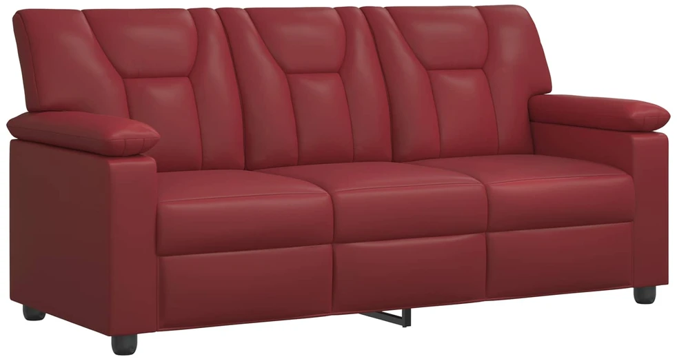 Sofa Sofos komplektas 2 vnt. Vyno raudona Dirbtinė oda