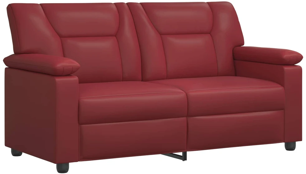 Sofa Sofos komplektas 2 vnt. Vyno raudona Dirbtinė oda
