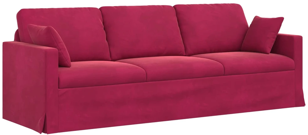 Sofa Sofos komplektas 2 vnt. Vyno raudona Aksomas