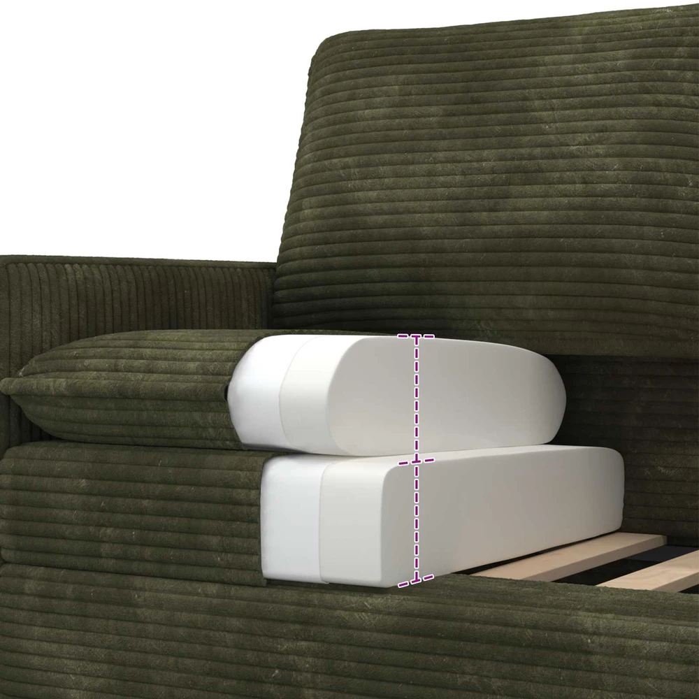 Sofa Sofos komplektas 2 vnt. Žalia Poliesteris