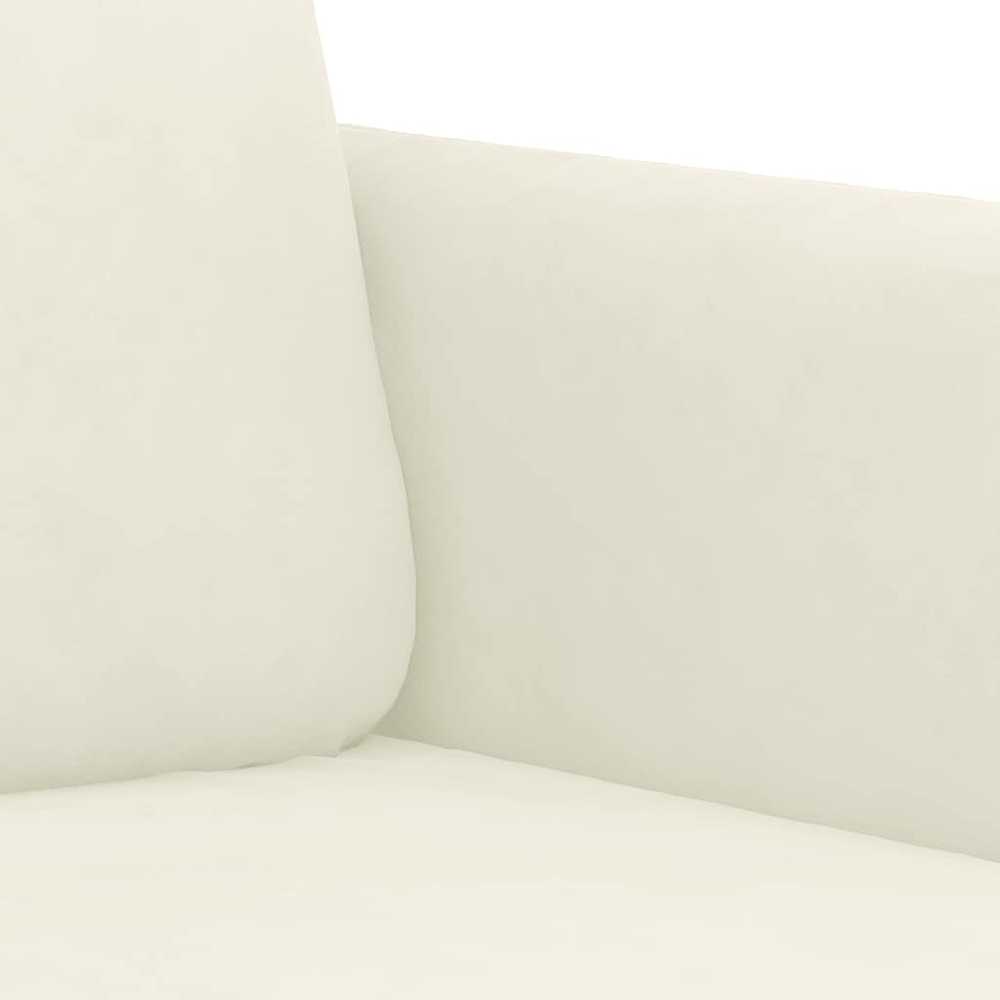 Sofa Sofos komplektas, 3 dalių, kreminės spalvos, aksomas