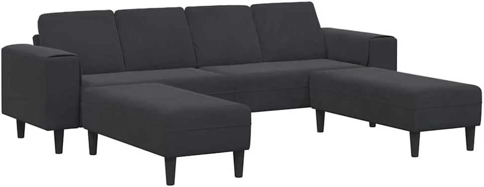 Svetainės sofa 3 vnt. Juoda
