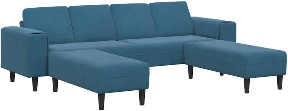 Svetainės sofa 3 vnt. Mėlyna