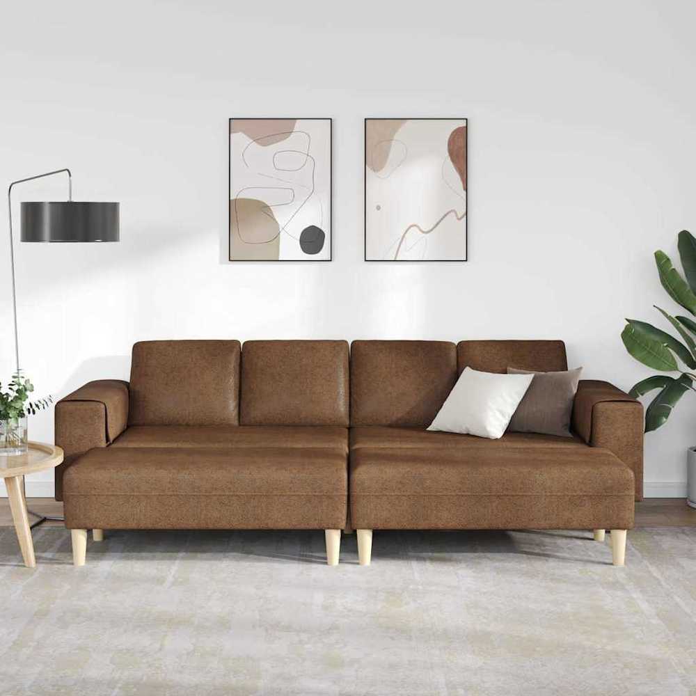 Svetainės sofa 3 vnt. Ruda
