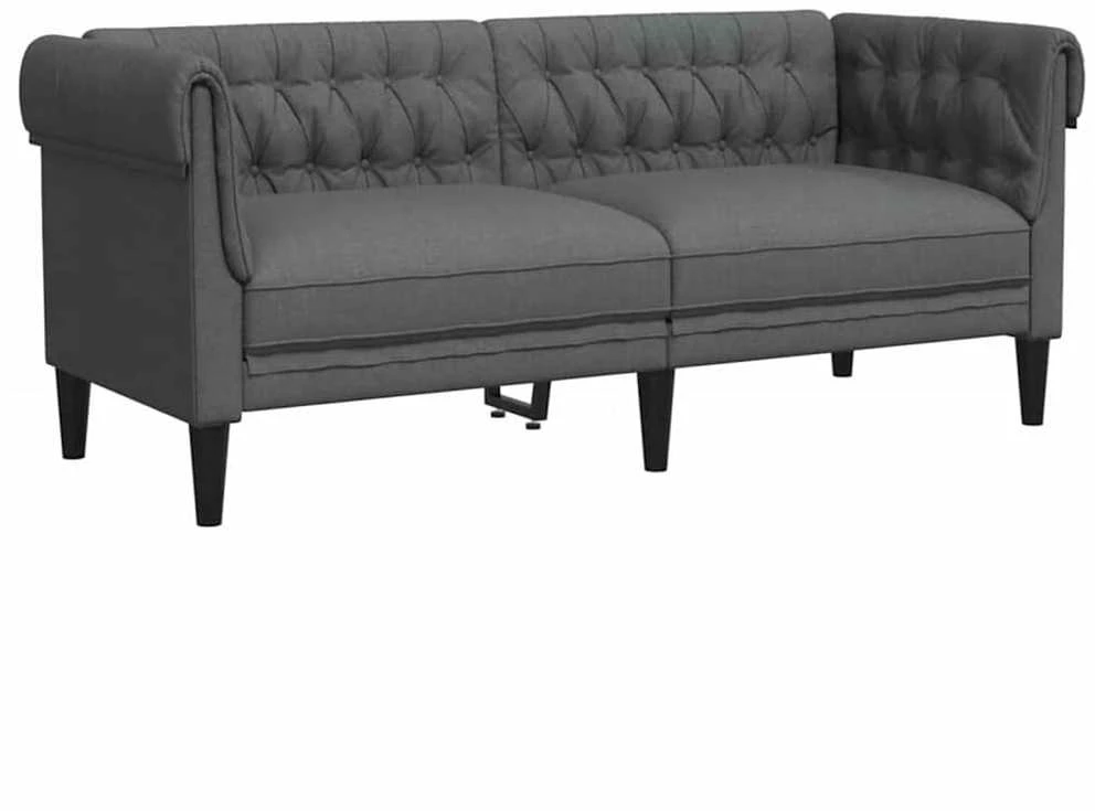 Svetainės sofa 3 vnt. Tamsiai pilka audinys