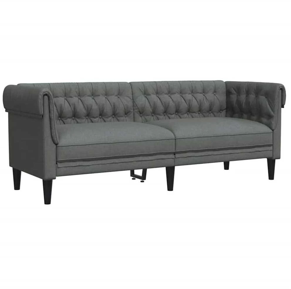 Svetainės sofa 3 vnt. Tamsiai pilka audinys