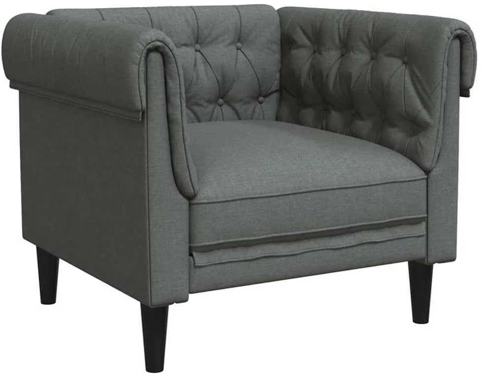 Svetainės sofa 3 vnt. Tamsiai pilka audinys