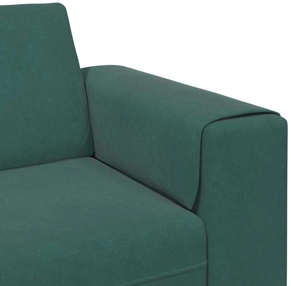Svetainės sofa 3 vnt. Tamsiai žalia