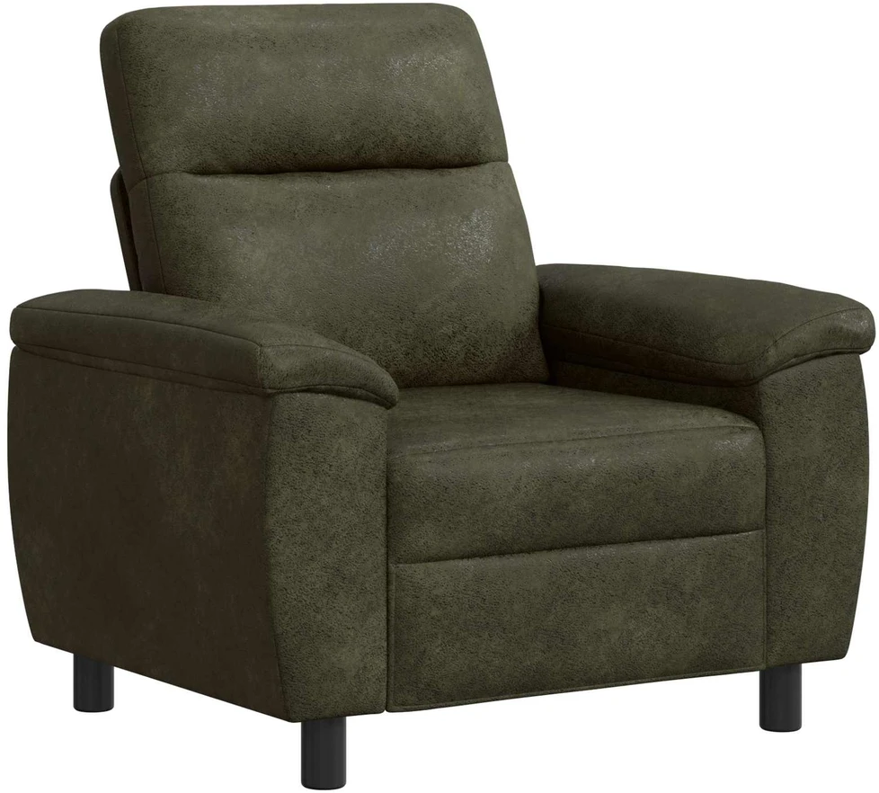 Sofa Sofos komplektas 3 vnt. Armijos Žalia Dirbtinė suedė oda