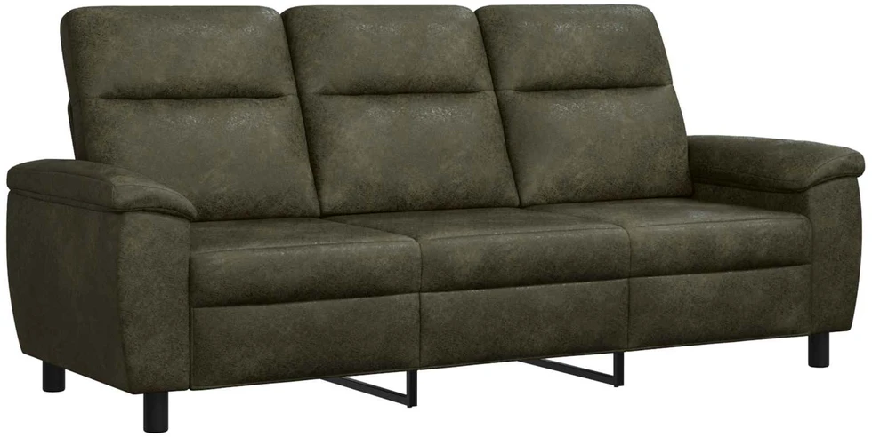 Sofa Sofos komplektas 3 vnt. Armijos Žalia Dirbtinė suedė oda
