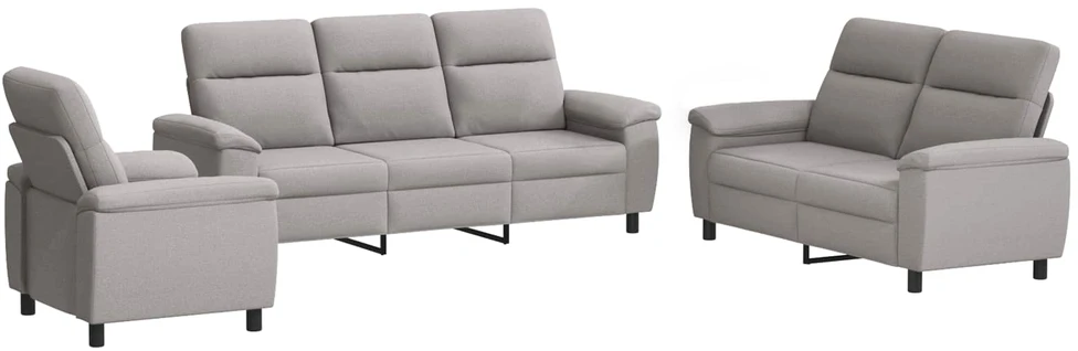 Sofa Sofos komplektas 3 vnt. Debesų pilka Audinys