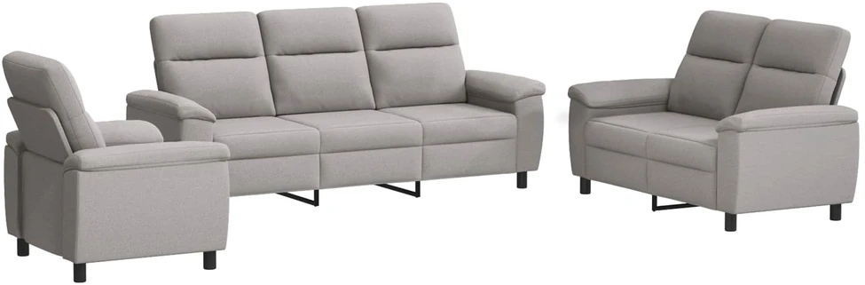 Sofa Sofos komplektas 3 vnt. Debesų pilka Audinys