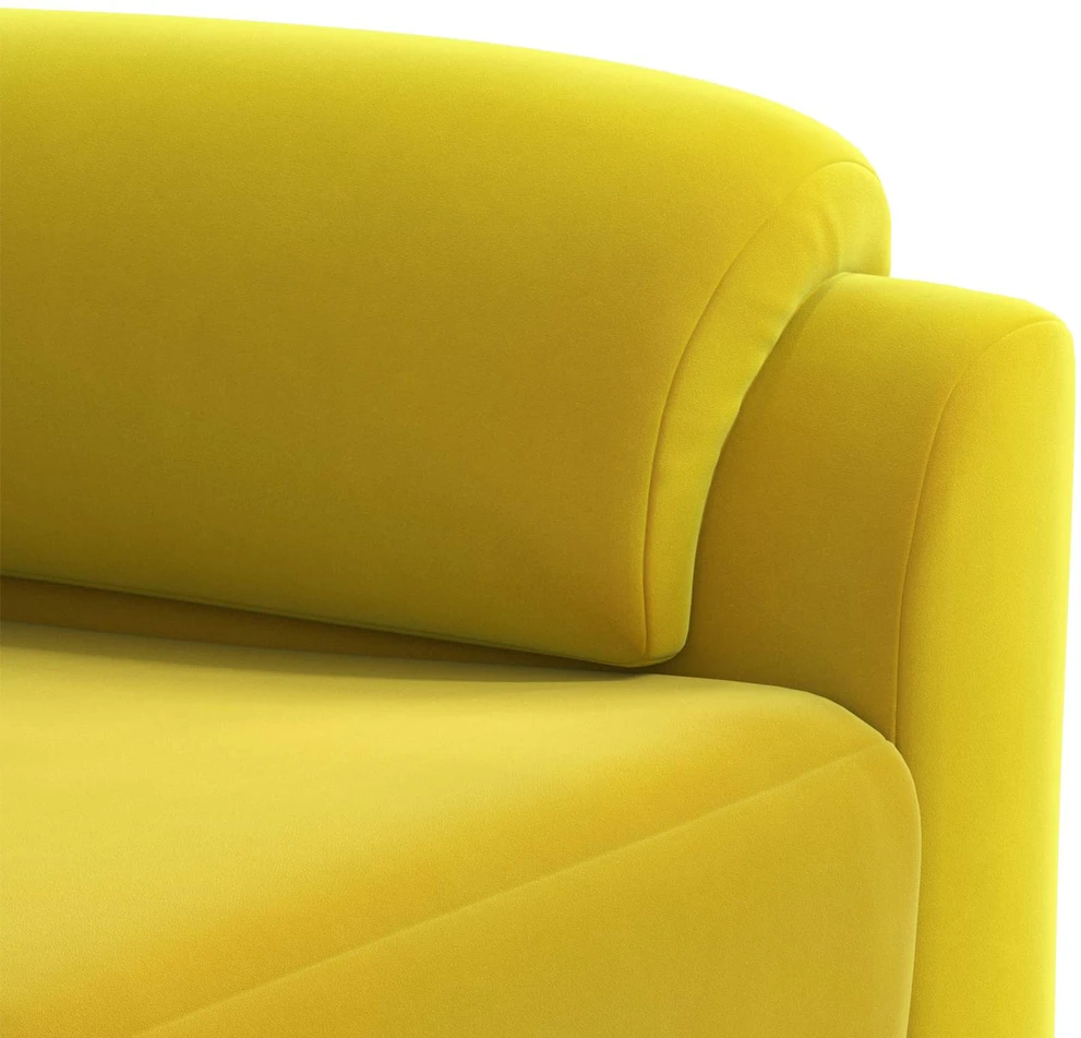 Sofa Sofos komplektas 3 vnt. Geltona Aksomas