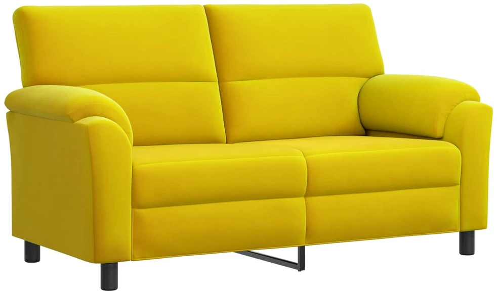 Sofa Sofos komplektas 3 vnt. Geltona Aksomas