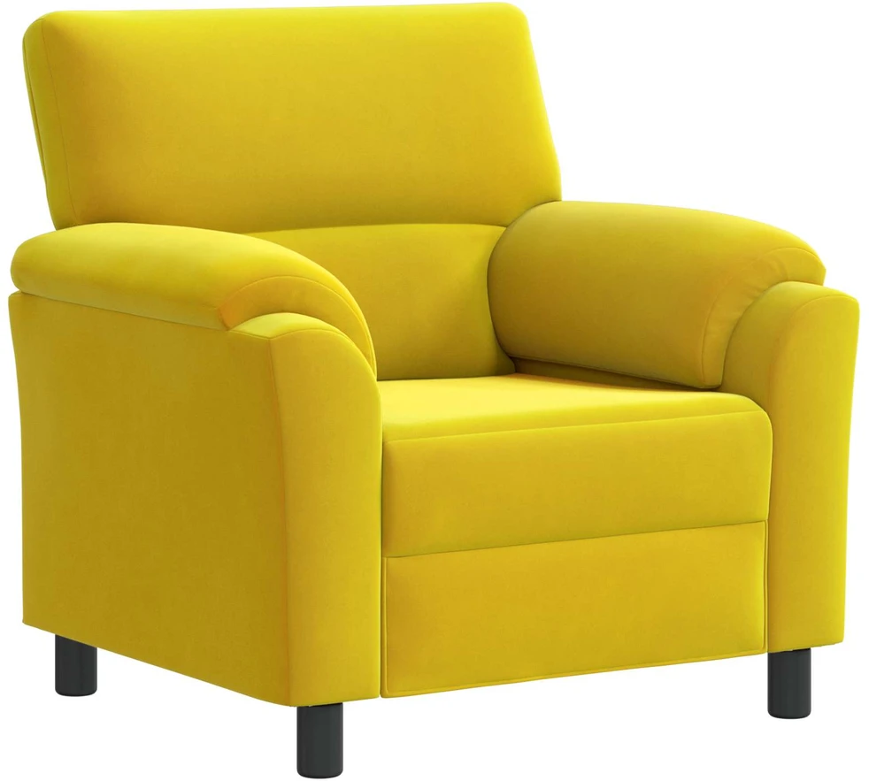 Sofa Sofos komplektas 3 vnt. Geltona Aksomas