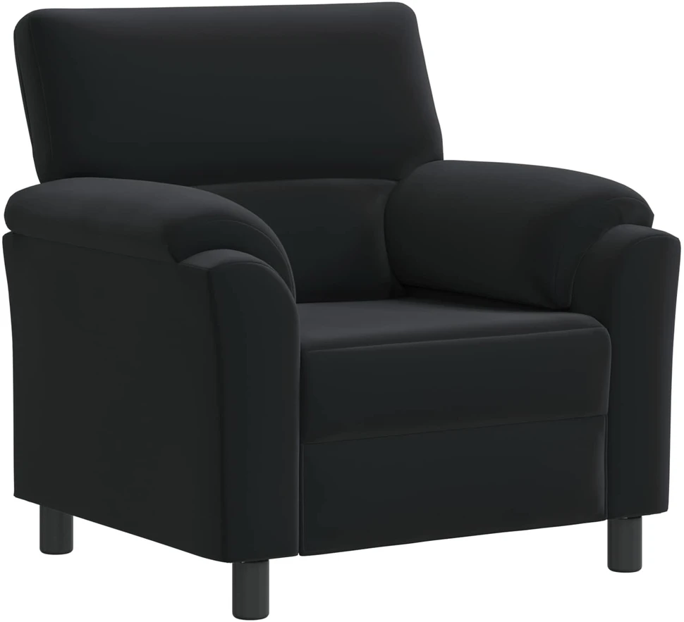 Sofa Sofos komplektas 3 vnt. Juoda Aksomas