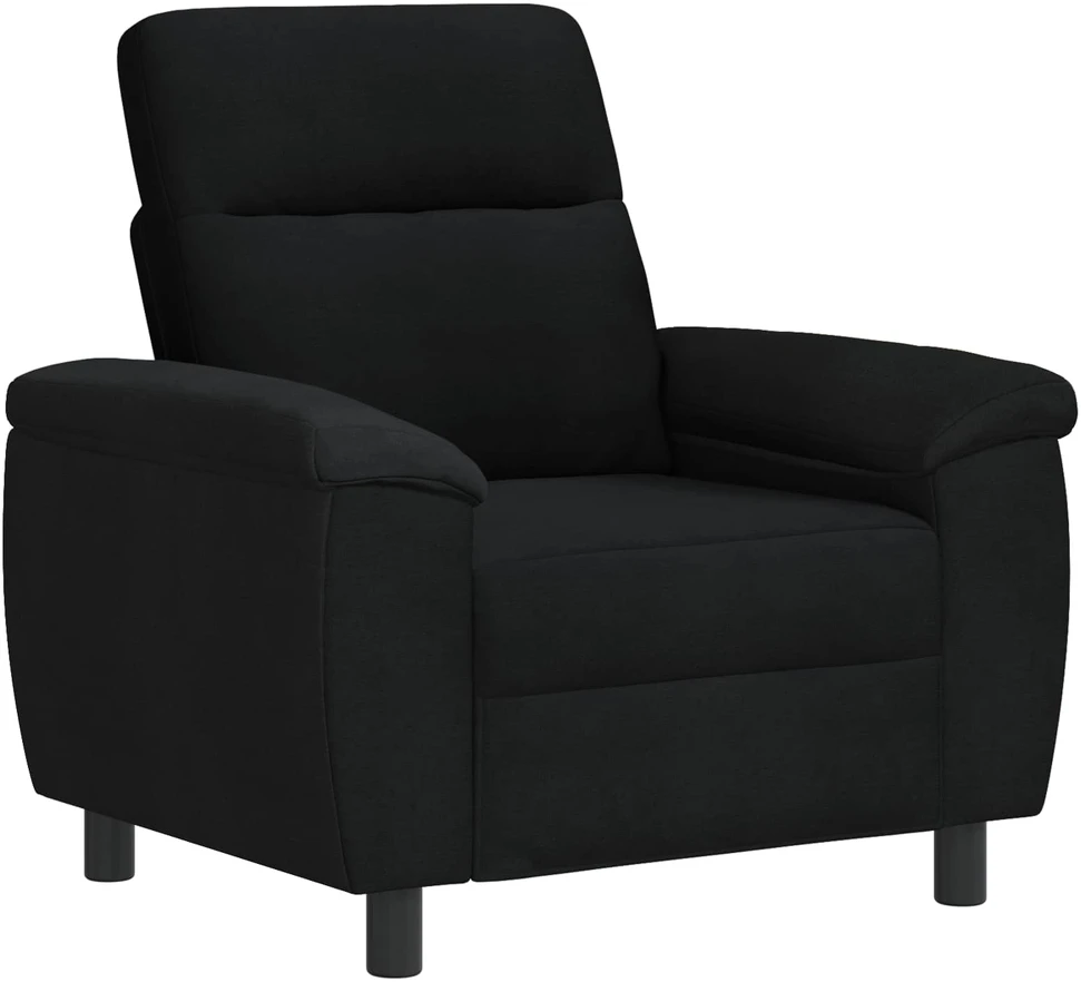 Sofa Sofos komplektas 3 vnt. Juoda Audinys