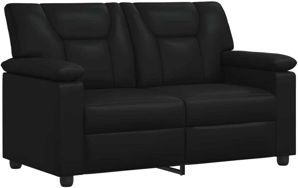 Sofa Sofos komplektas 3 vnt. Juoda Dirbtinė oda