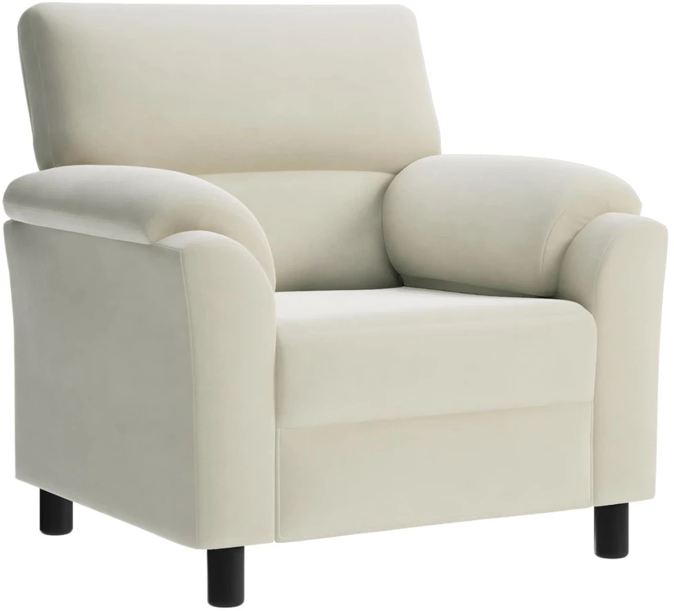 Sofa Sofos komplektas 3 vnt. Kreminė Aksomas