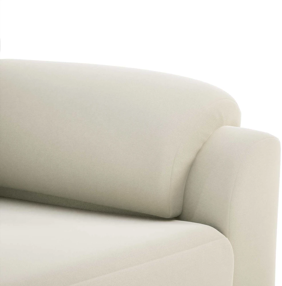 Sofa Sofos komplektas 3 vnt. Kreminė Aksomas
