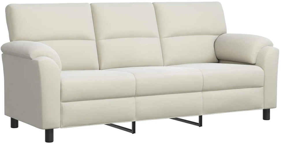 Sofa Sofos komplektas 3 vnt. Kreminė Aksomas