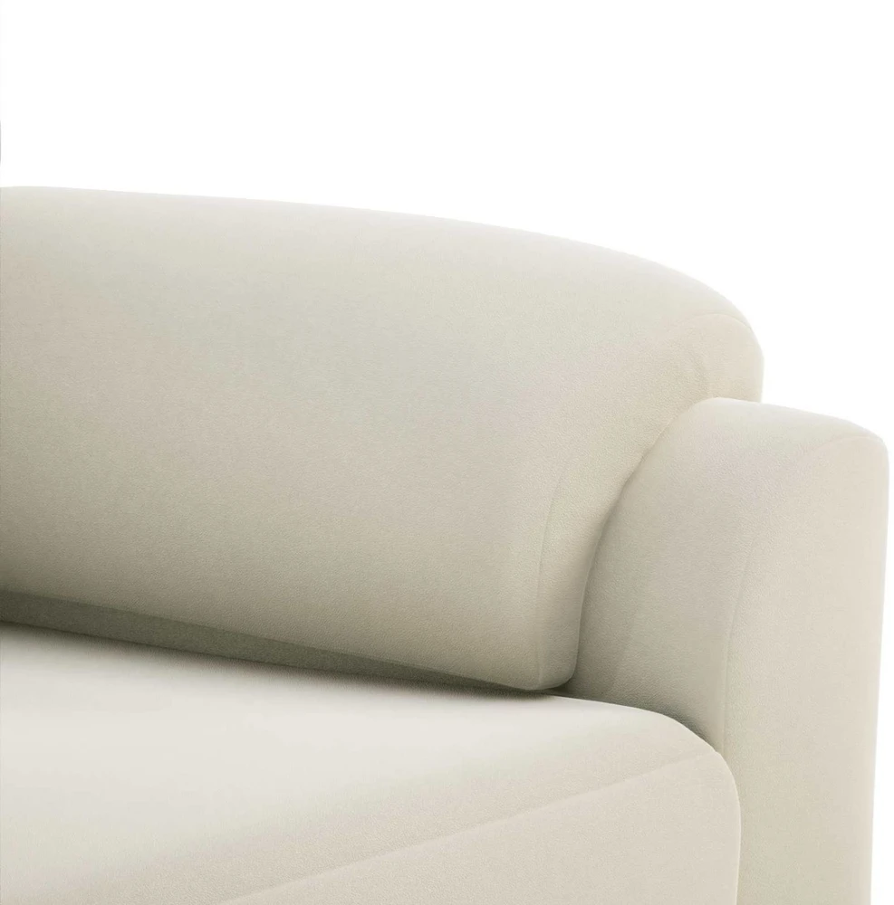 Sofa Sofos komplektas 3 vnt. Kreminė Aksomas