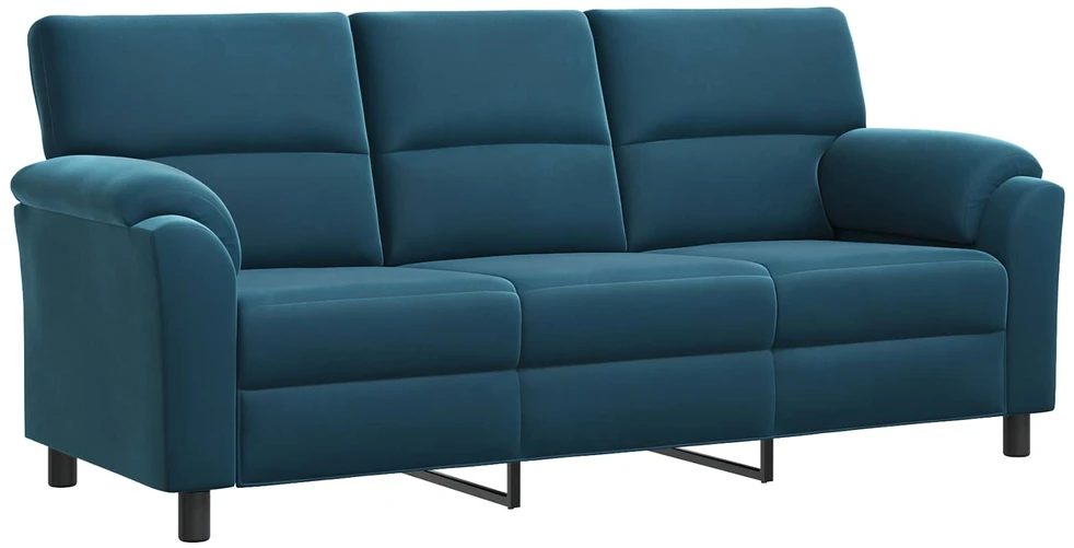 Sofa Sofos komplektas 3 vnt. Mėlyna Aksomas
