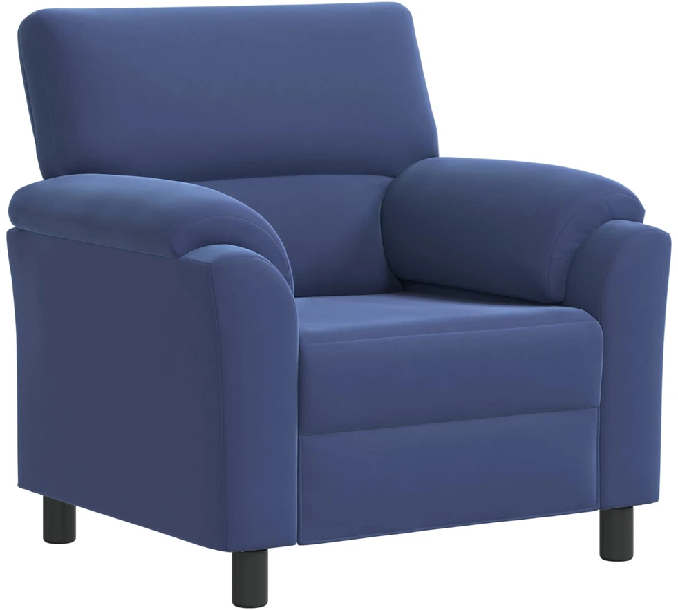 Sofa Sofos komplektas 3 vnt. Policijos mėlyna Aksomas
