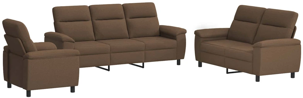 Sofa Sofos komplektas 3 vnt. Ruda Audinys