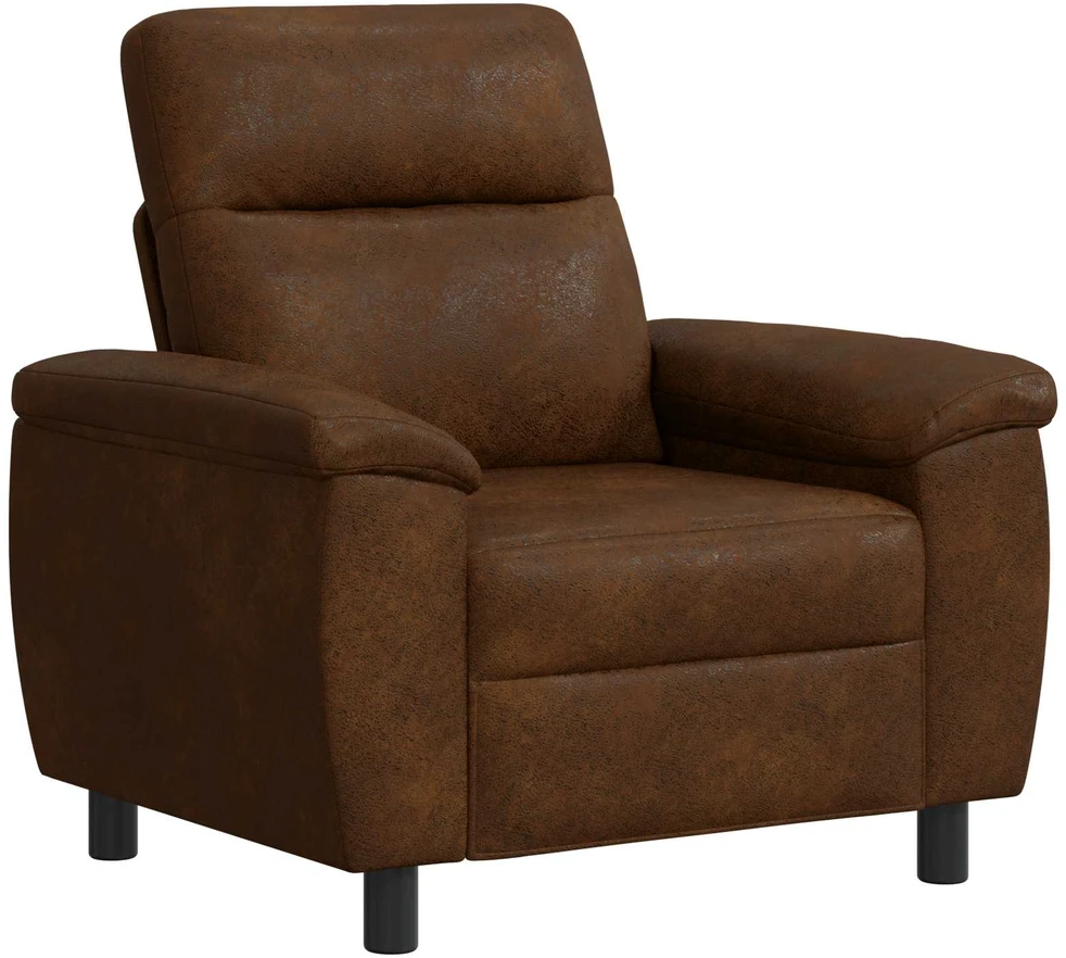 Sofa Sofos komplektas 3 vnt. Ruda Dirbtinė suedė oda