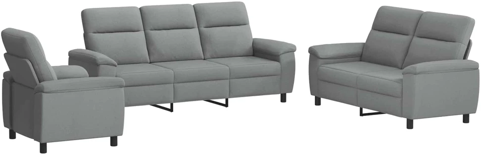 Sofa Sofos komplektas 3 vnt. Šviesiai pilka Audinys