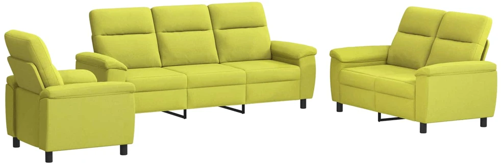 Sofa Sofos komplektas 3 vnt. Šviesiai žalia Audinys