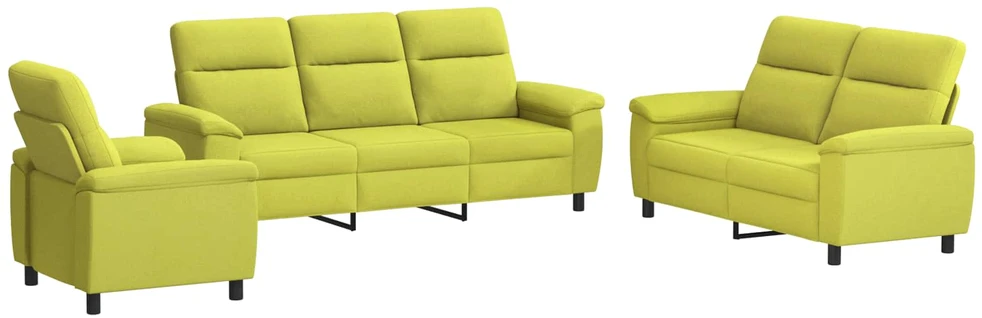 Sofa Sofos komplektas 3 vnt. Šviesiai žalia Audinys