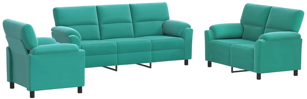 Sofa Sofos komplektas 3 vnt. Turkio Aksomas
