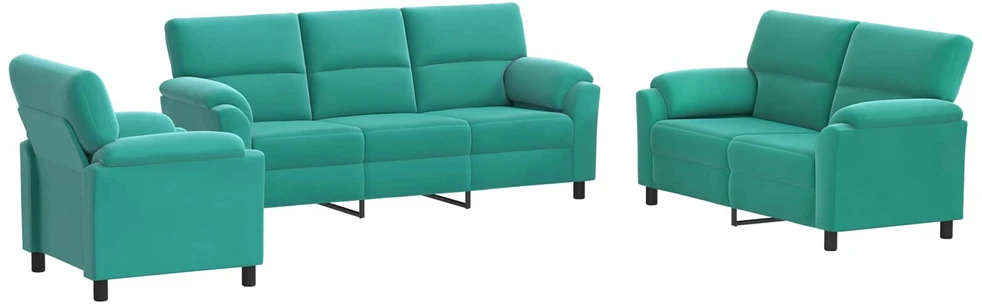 Sofa Sofos komplektas 3 vnt. Turkio Aksomas