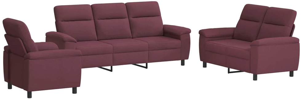 Sofa Sofos komplektas 3 vnt. Violetinė Audinys