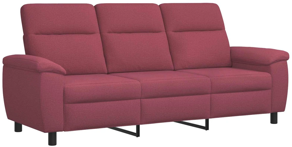 Sofa Sofos komplektas 3 vnt. Vyno raudona Audinys