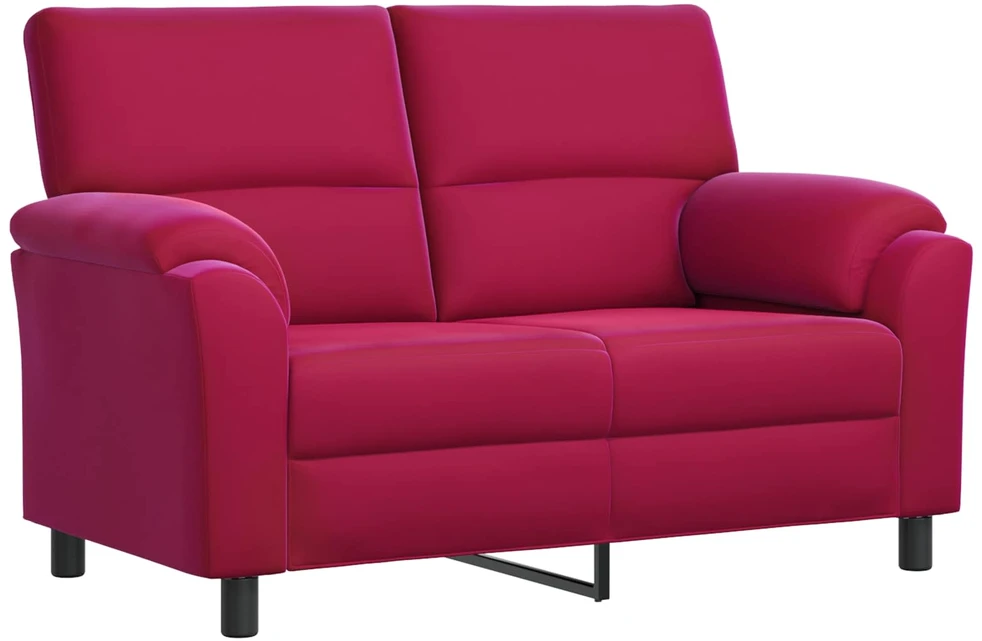 Sofa Sofos komplektas 3 vnt. Vyno raudona Aksomas