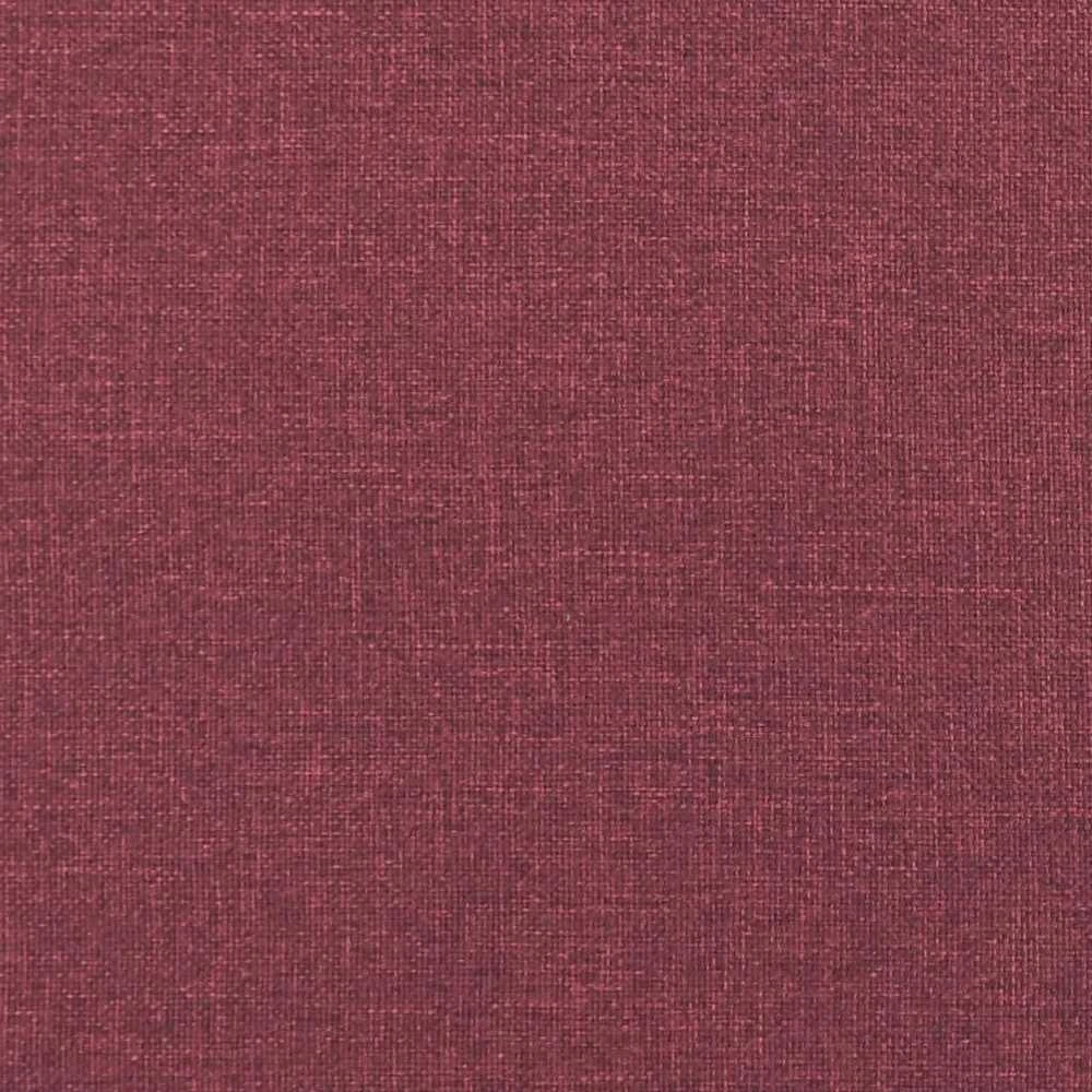 Sofa Sofos komplektas, 4 dalių, raudonojo vyno spalvos, audinys
