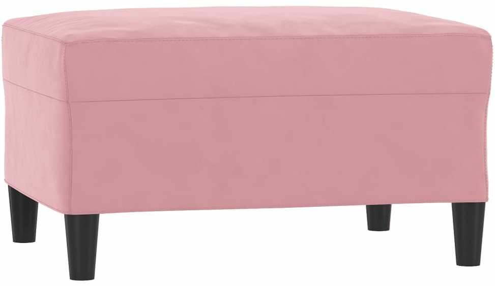 Sofa Sofos komplektas, 4 dalių, rožinės spalvos, aksomas