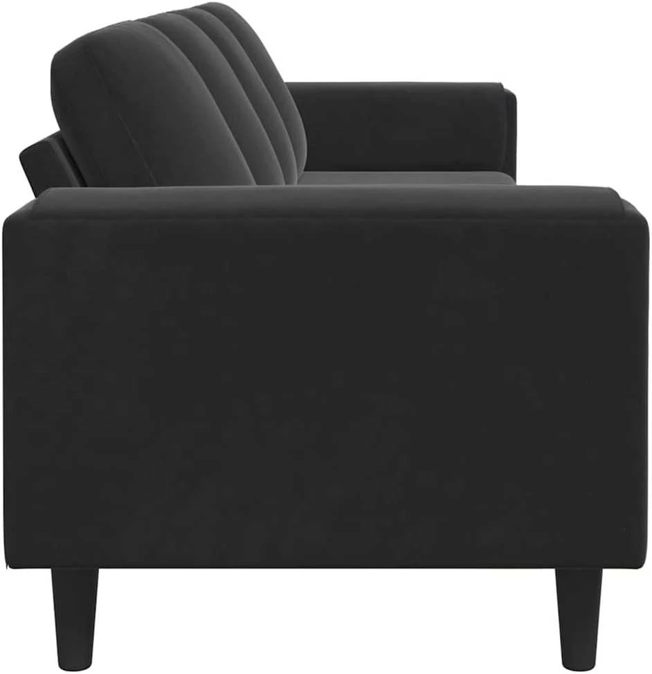 Svetainės sofa Juoda 250 x 77 x 76 cm
