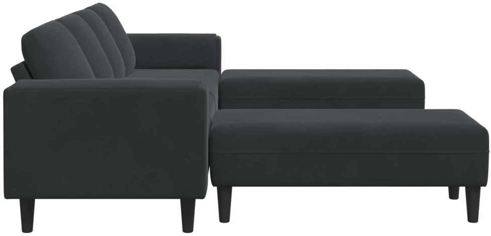 Svetainės sofa 3 vnt. Juoda